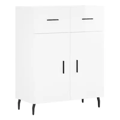 (high gloss white) vidaXL Sideboard Storage Cabinet Side Cabinet Cupboard Black Engineered Wood