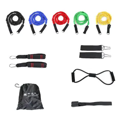 (E) 7/9/12/16/20 Pcs Fitness Resistance Bands Set Home Stretch Strength Training Yoga Pilates Ex