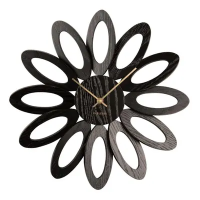 Karlsson Fiore Wall Clock - Veneer Black