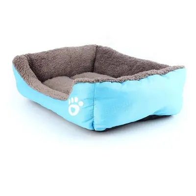 (Blue) Pet Puppy Kennels Beds Mat Houses Doghouse Warm Soft Pad Blanke