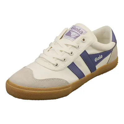 Gola Badminton Womens Fashion Trainers in Off White Lavender - UK