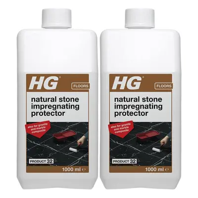 2 x HG Natural Stone Impregnating Protector (Product 32) - 1Liter