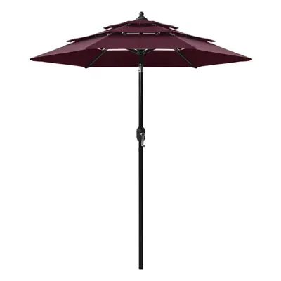 vidaXL 3-Tier Garden Parasol with Aluminium Pole Outdoor Umbrella Bordeaux Red