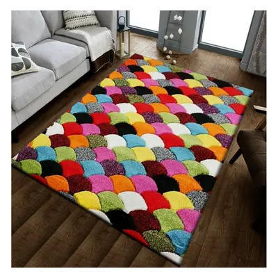 (Scales, 160cm x 230xcm) Modern Design Hand Carved Runner Multi Colour Rugs