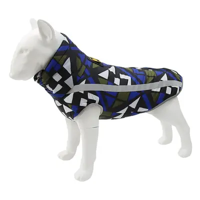 (Blue, M) Windproof Warm Dog Clothes Reflective Design Close-fitting Design Upgrade Polyester+PP