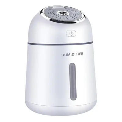 (White) In 330ML Ultrasonic Air Humidifier USB Fan LED Light Cool Mist Aroma Oil Diffuser