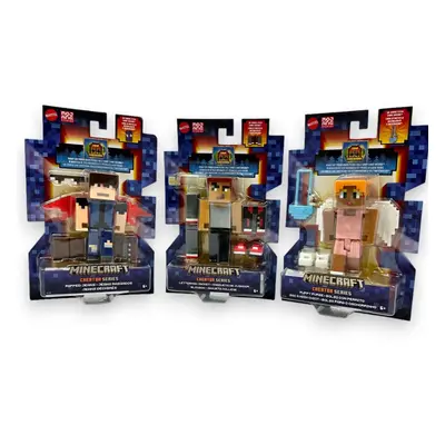 (Set of all 3) Minecraft Creator Series to collect 3.5" figures