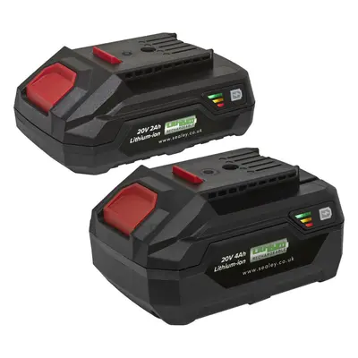 2 PACK Lithium-ion Power Tool Batteries for SV20V Series - 20V 2Ah & 4Ah Battery