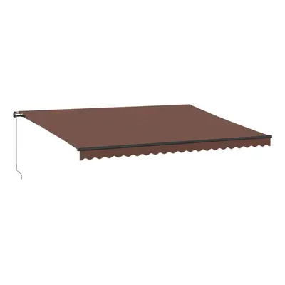 (brown, x cm) vidaXL Manual Retractable Awning Outdoor Patio Awning Sunshade Garden Canopy