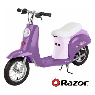 Razor Euro Style Vintage Inspired Seated Electric Scooter Pocket Mod, Purple