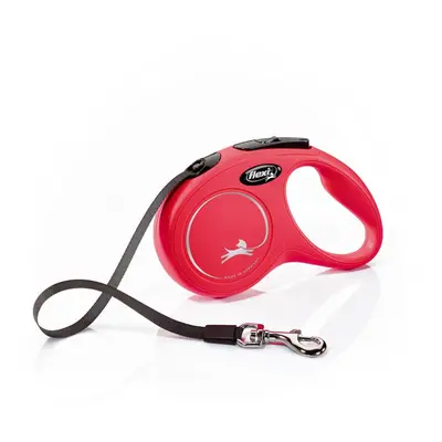 (8m, Red) Flexi New Classic Tape Large Retractable Dog Lead