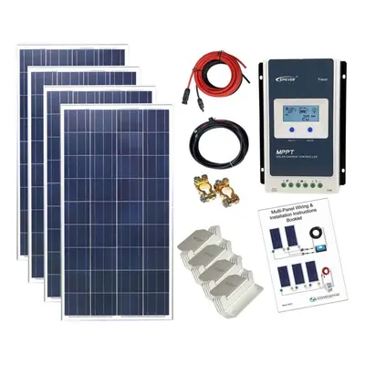 400w Poly Solar Panel Kit 24V with MPPT Controller