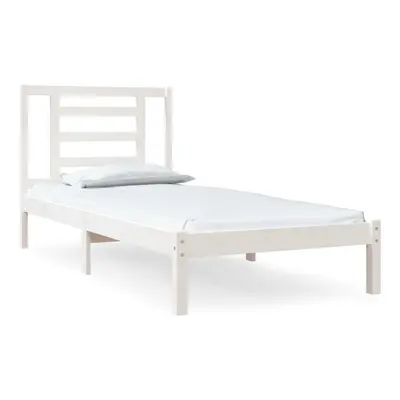 vidaXL Solid Wood Pine Bed Frame White 90x200 cm Wooden Bedstead Bed Base