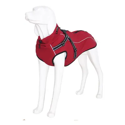 (Red, L) Waterproof Dog Jacket Reflective Large Clothes Coats Winter Warm Outdoor Suit