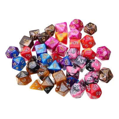 42Pcs Polyhedral Dice Set Multi-sied Dices For Dungeons & Dragons DND MTG RPG D4-D20 Game + Bag