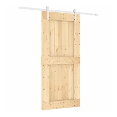 vidaXL Sliding Door with Hardware Set Interior Door Barn Door Solid Wood Pine