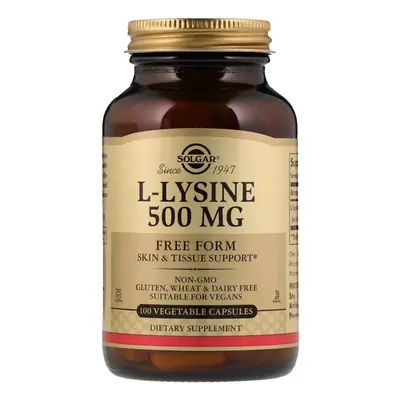 Solgar, L-Lysine, Free Form, mg, Vegetable Capsules