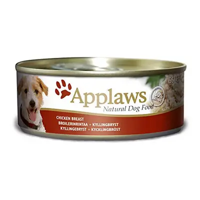 Applaws Percent Natural Wet Dog Food, Chicken Breast in Broth g Tin (Pack of 12)