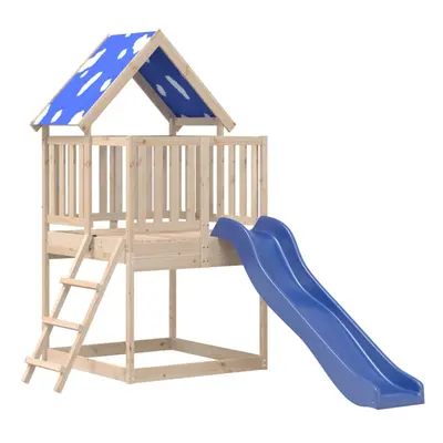 (solid pine wood) vidaXL Outdoor Playset Garden Playhouse Playground Equipment Solid Wood Pine