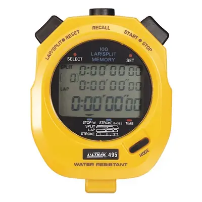 Ultrak Dual Split Memory Stopwatch - Yellow