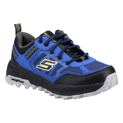 (13 UK Child, Royal Blue/Black) Skechers Boys Fuse Tread Leather Trainers