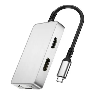 5 in USB-C Hub Docking Station Adapter 1*HDMI 1*DP 1*VGA 1*PD 1*3.5mm Audio