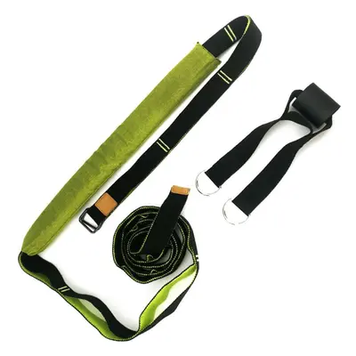 (Green) 350cm Stretching Band Adjustable Training Belt Back Bend Strap Assist for Home Fitness B