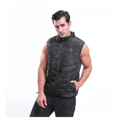 (XL) Electric USB Heated Waistcoat Three-speed Thermostat Coats Outdoor Sports Body Warmer Camou