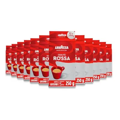 Lavazza, Qualit? Rossa, Ground Coffee, Packs of g, Ideal for Moka Pots, with Aromatic Notes of C