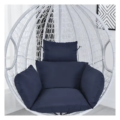 (Navy) Hammock Seat Cushion Hanging Swing Seat Pad Chair Bed Back Pad Chair Pillow Home Office F