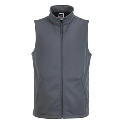 (XS, Convoy Grey) Russell Mens Smart Softshell Gilet Jacket