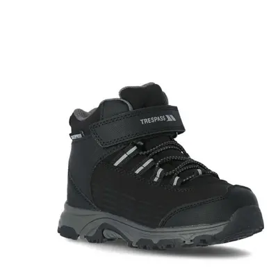 (3 UK, Black) Trespass Childrens/Kids Harrelson Mid Cut Hiking Boots