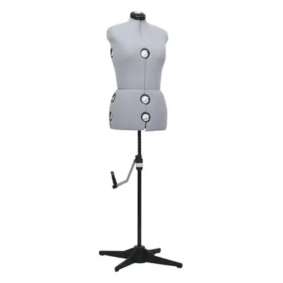 vidaXL Adjustable Dress Form Female Grey Size Dressmaking Mannequin