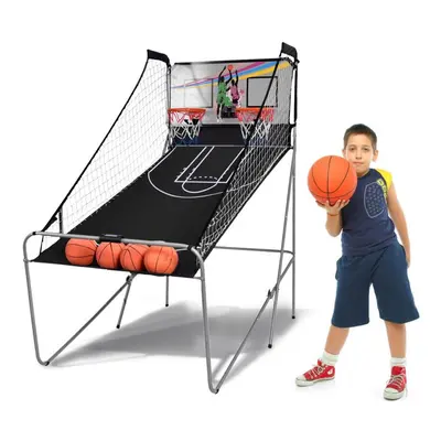 Kids Basketball Arcade Game W/2 Hoops LED Scoring Display Sounds Balls