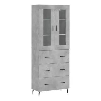 (concrete grey, drawers) vidaXL Highboard Sideboard Tall Storage Cabinet Side Cabinet Engineered