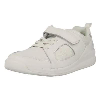 (UK Child, White) Boys Clarks Stylish Trainers Orbit Ride - F Fit