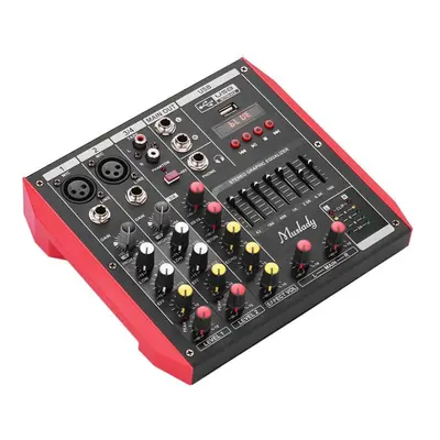 (b 8-Channel-US) Portable 4-Channel Mixing Console Mixer