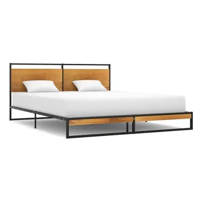 vidaXL Bed Frame Metal 140x200 cm Home Bedroom Furniture Double Bedstead Set