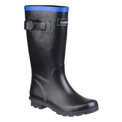 (3 UK, Black/Blue) Cotswold Fairweather Junior Wellington Boot