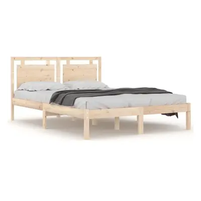 vidaXL Solid Wood Bed Frame 120x200 cm Bedroom Wooden Bedstead Platform Bed