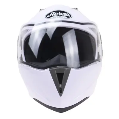 (White, XL) Safe Double VisorMotorcycle Helmets