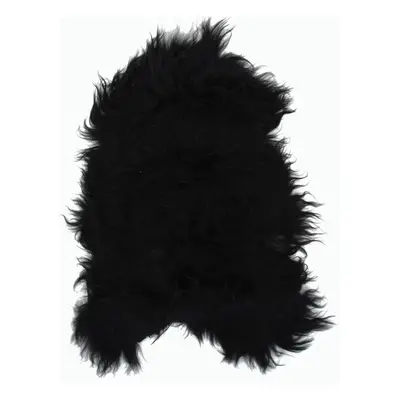 vidaXL Icelandic Sheepskin Chair Cover Black Rug Floor Carpet Chair Cushion