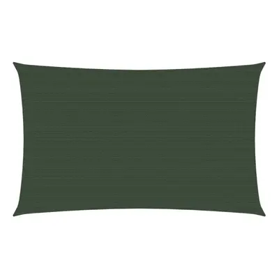 vidaXL Sunshade Sail g/mÂ² Dark Green 5x7 m HDPE Sunscreen Patio Shade