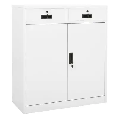 vidaXL Office Cabinet White Steel Home Furniture Filing File Storage Cabinet