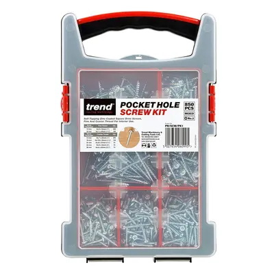 Trend PH/SCW/PK1 Pocket Hole Selection pack-850 Screws in Carry case