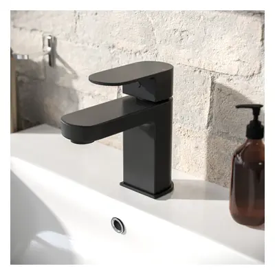 Cloakroom Mono Basin Sink Mixer Tap Matte Black Brass Faucet | Kento