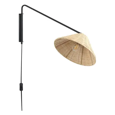 Wall Lamp PALENA Adjustable Rattan Natural