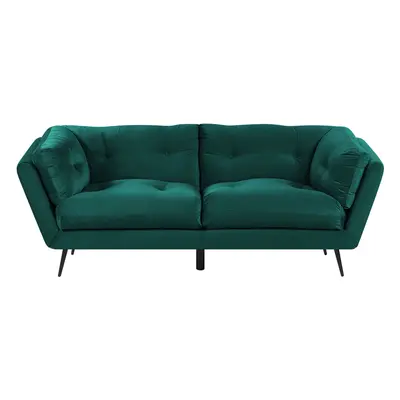 3 Seater Sofa LENVIK Emerald Green Velvet