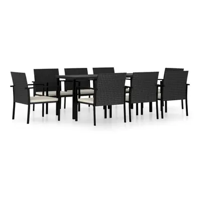 (black, cm table length/ piece) vidaXL Outdoor Dining Set Garden Dining Set Dinner Table and Cha