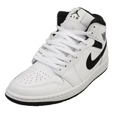 Nike Air Jordan Mid Mens Fashion Trainers in White Black - 7.5 UK